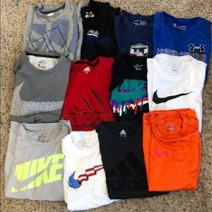Lot of 12 (10/12) Boy short sleeve dri fit shirts